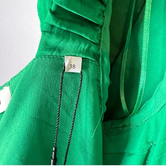 Sandro Falbala Rhinestone Embellished Cutout Midi Dress Emerald  38/M - Picture 4 of 15